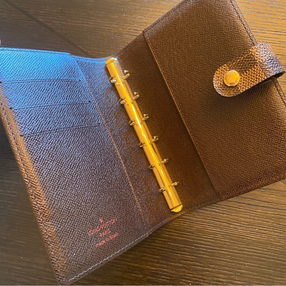 Authentic Louis Vuitton Small Ring Agenda Damier Ebene - Picture 5 of 14